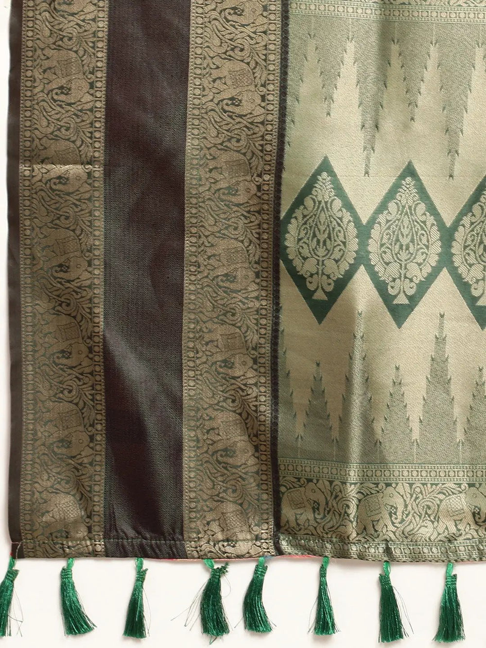  Banarasi Silk Gadwal Pattu Saree With Zari weaving