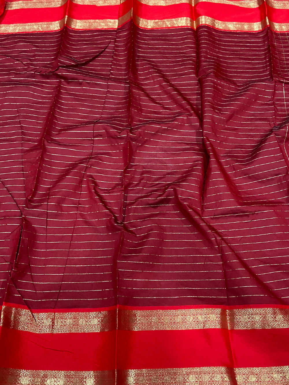 Maroon Silk Woven Kanchi Banarasi Saree