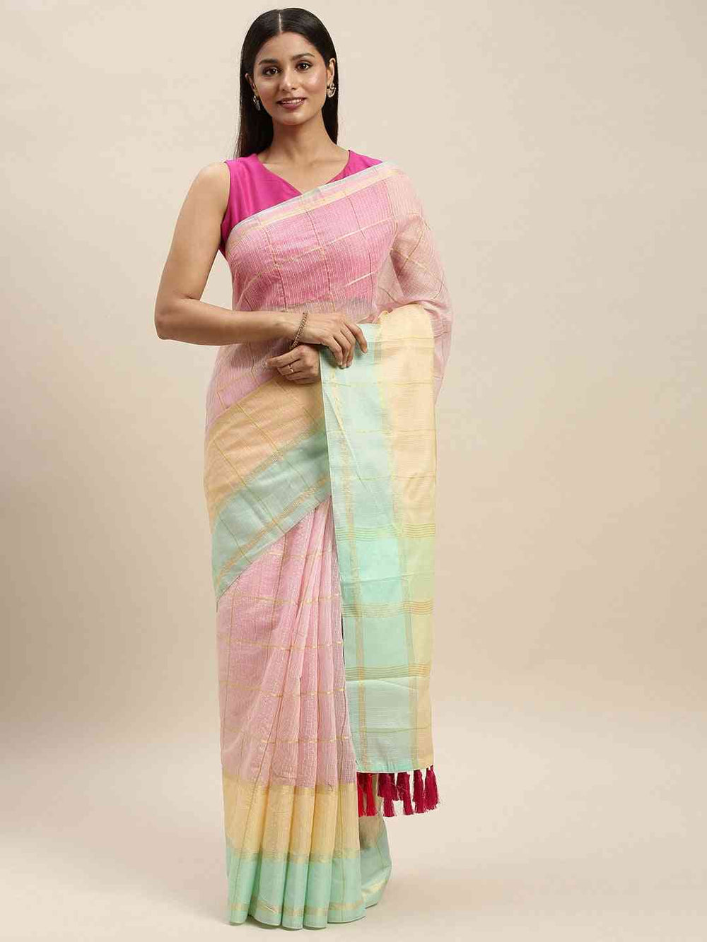 Buy Exclusive Soft Kota Doriya Zari Work Saree | Vastranand