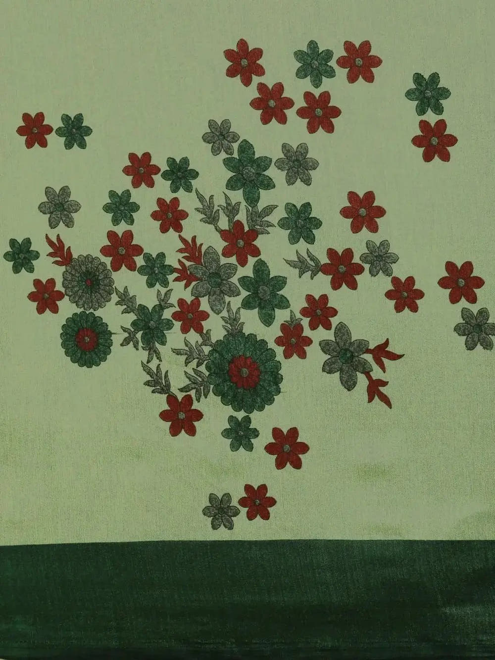 Stylish Silk Saree with Solid Floral Print