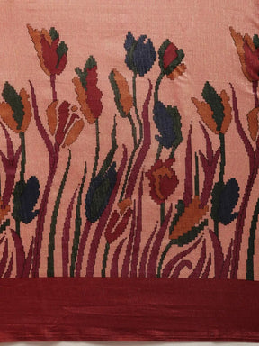 Stylish Silk Saree with Floral Print 