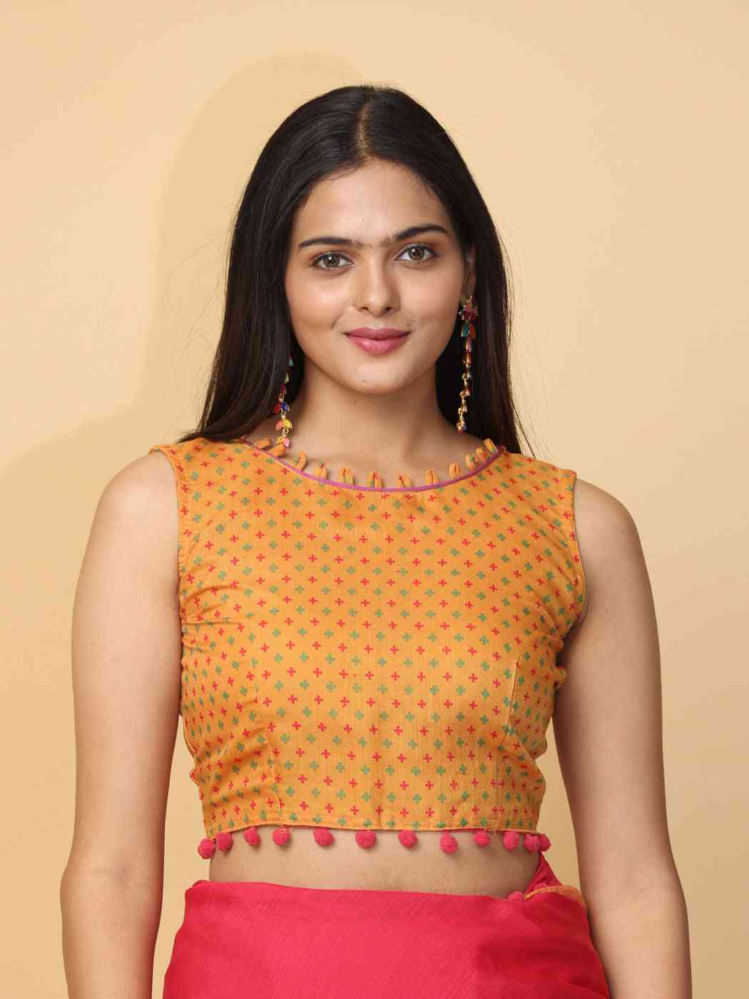 Pure Slab Cotton Trendy Block Print Designer Saree