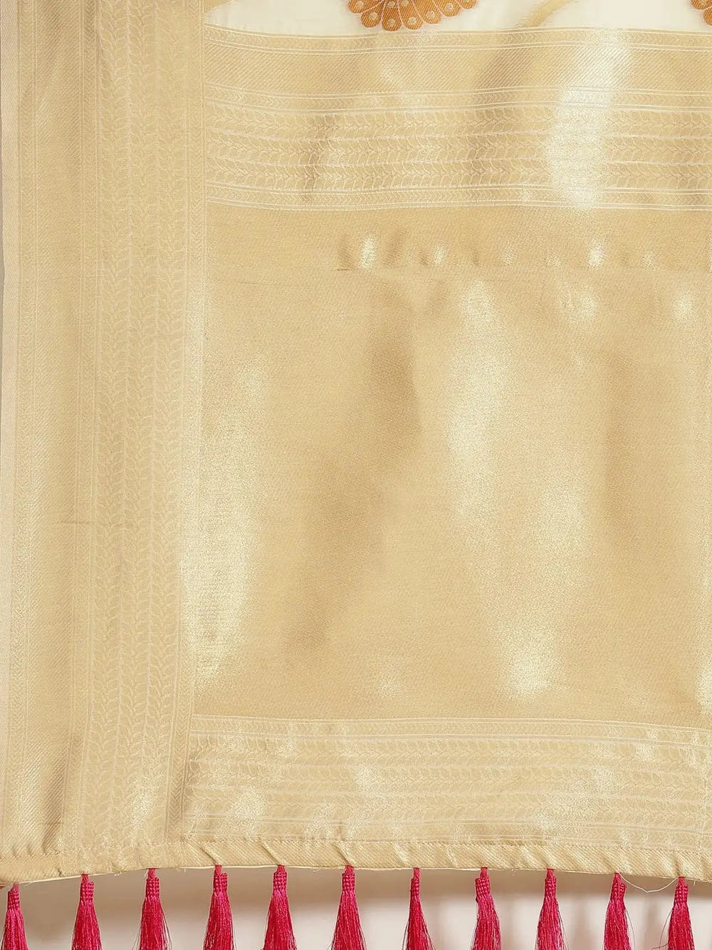  Stylish Cotton Blend Woven Design Saree 