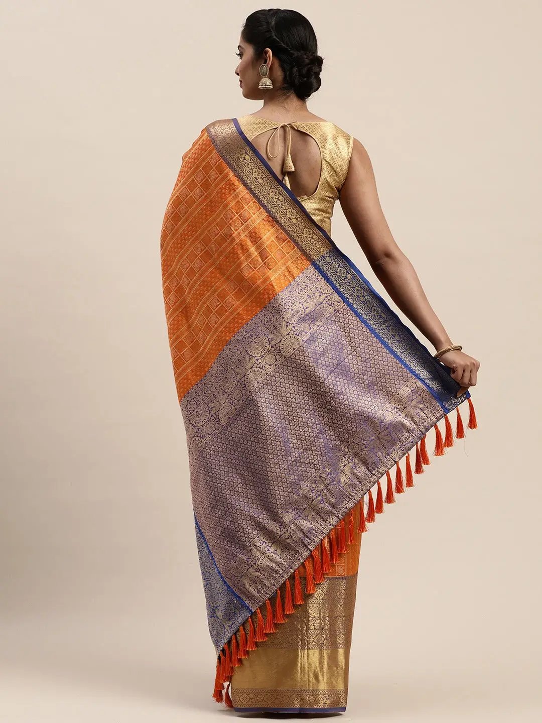 Banarasi Woven Design Saree With Zari Border