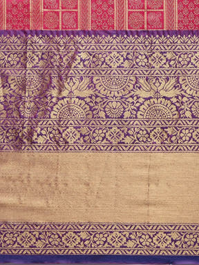 Banarasi Woven Design Saree With Zari Border 