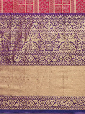 Banarasi Woven Design Saree With Zari Border 