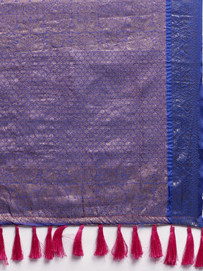 Banarasi Woven Design Saree With Zari Border 