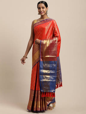 Kanjivaaram Soft Silk Saree With Zari Butta Work 