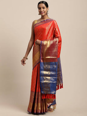 Kanjivaaram Soft Silk Saree With Zari Butta Work 