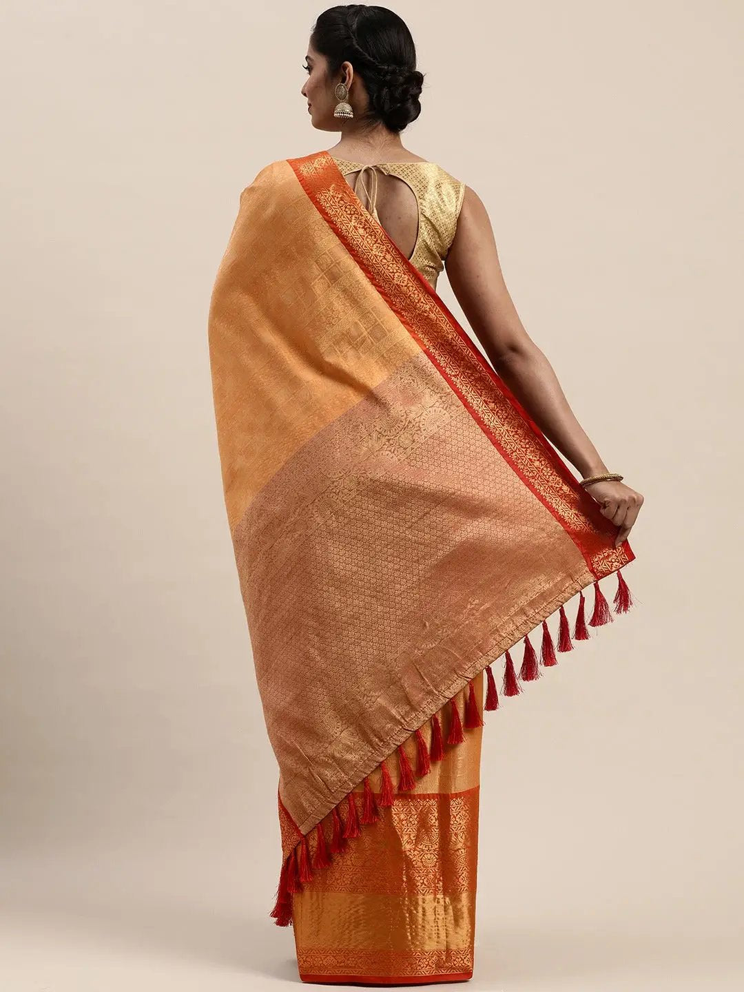  Exclusive Banarasi Woven Design Saree With Zari Border