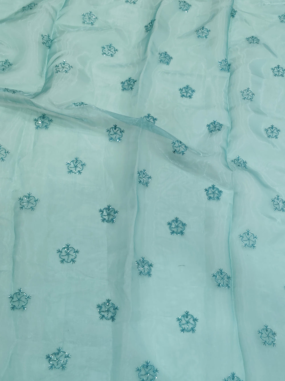 Sky Blue Art Silk Sequence Work Saree