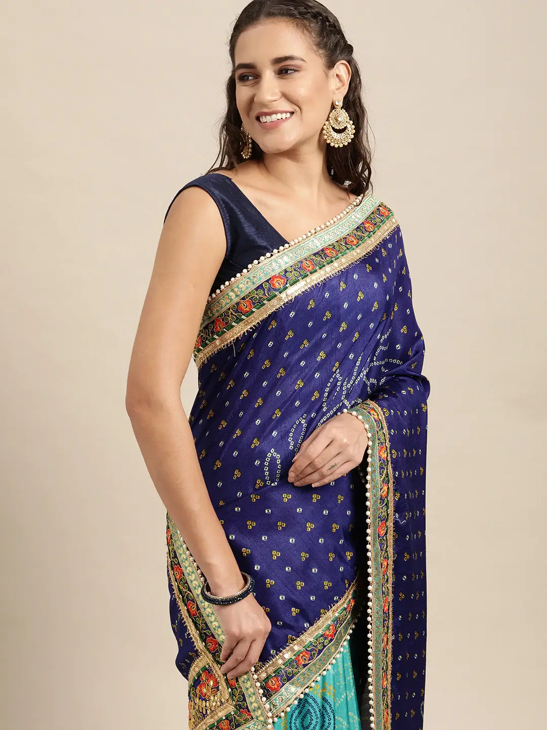  Soft Georgette With Foil Print work