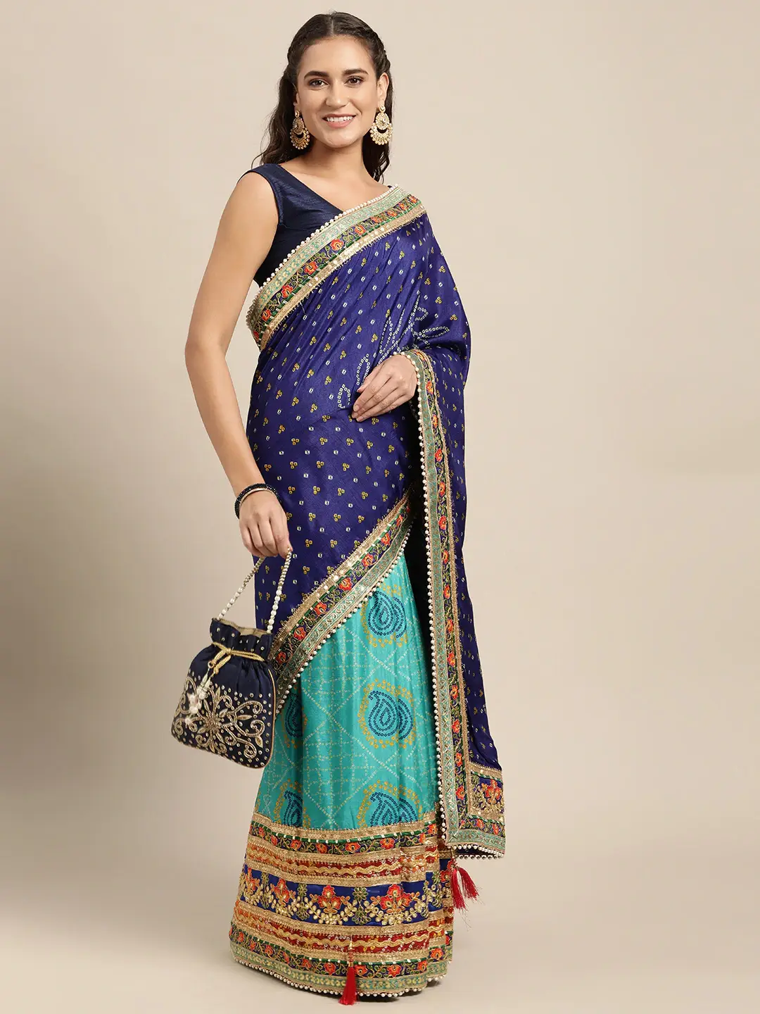  Soft Georgette With Foil Print work
