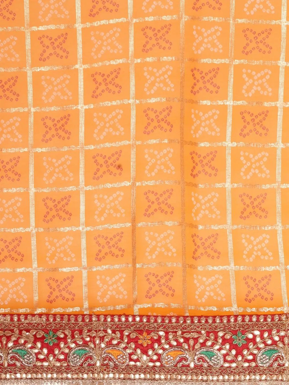  Chiffon Foil And Bandhej Print Saree