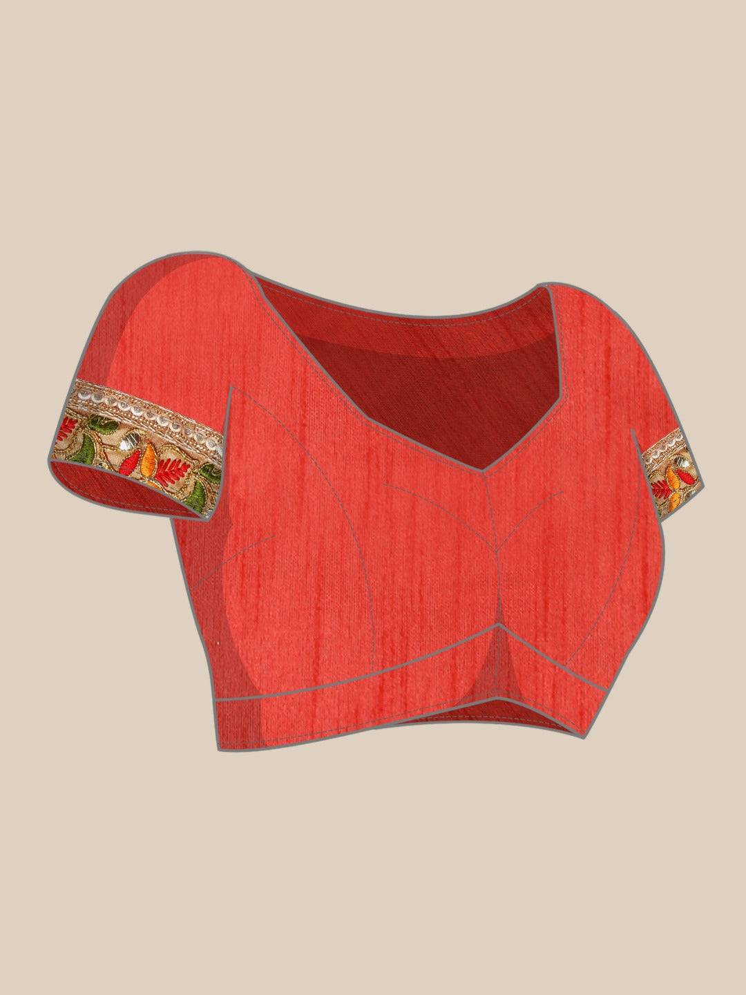 Poly Chiffon Saree with Gota Patti Work Bandhej Print