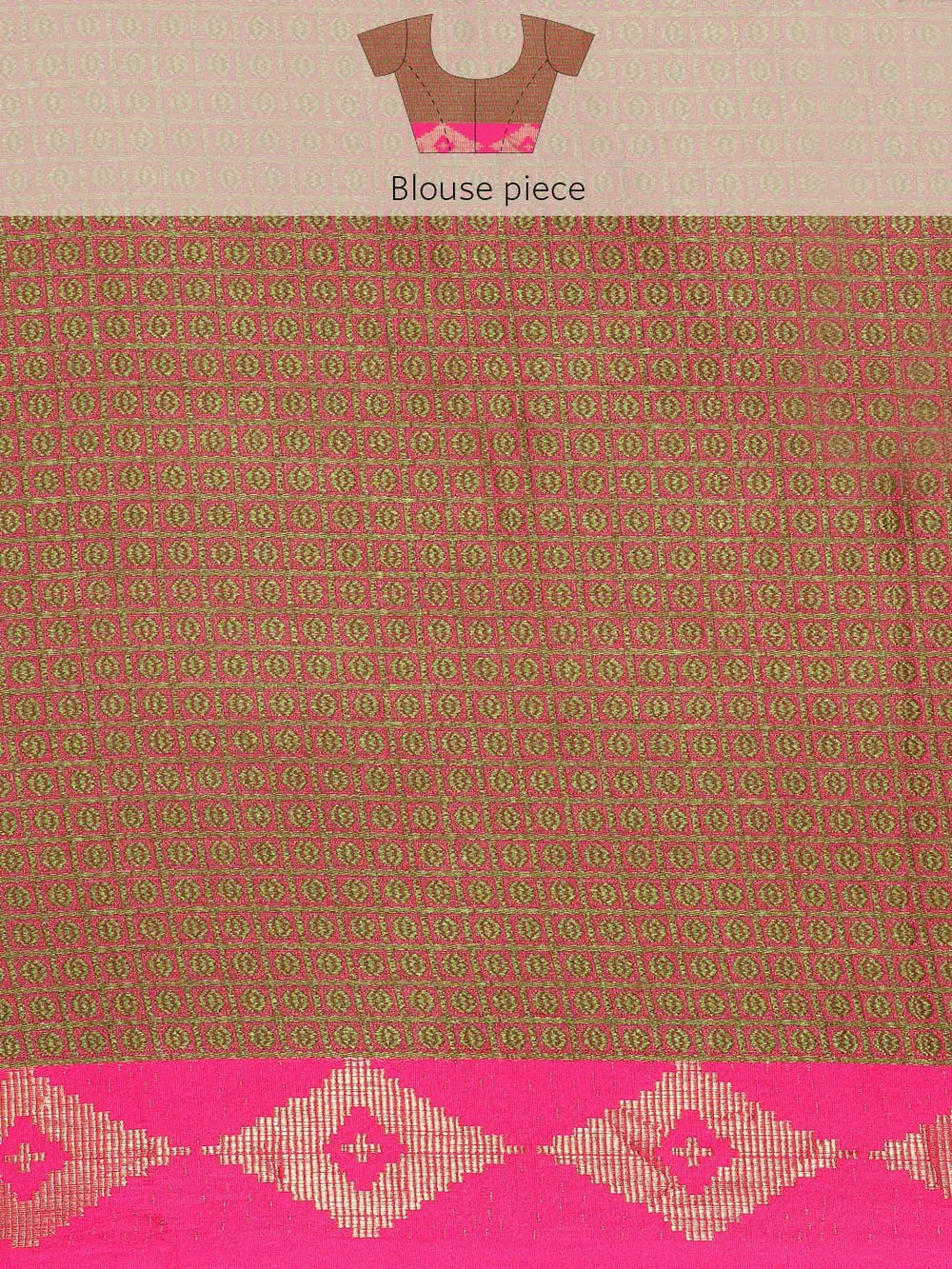 Uppada Cotton Silk Saree With Self Butti Design
