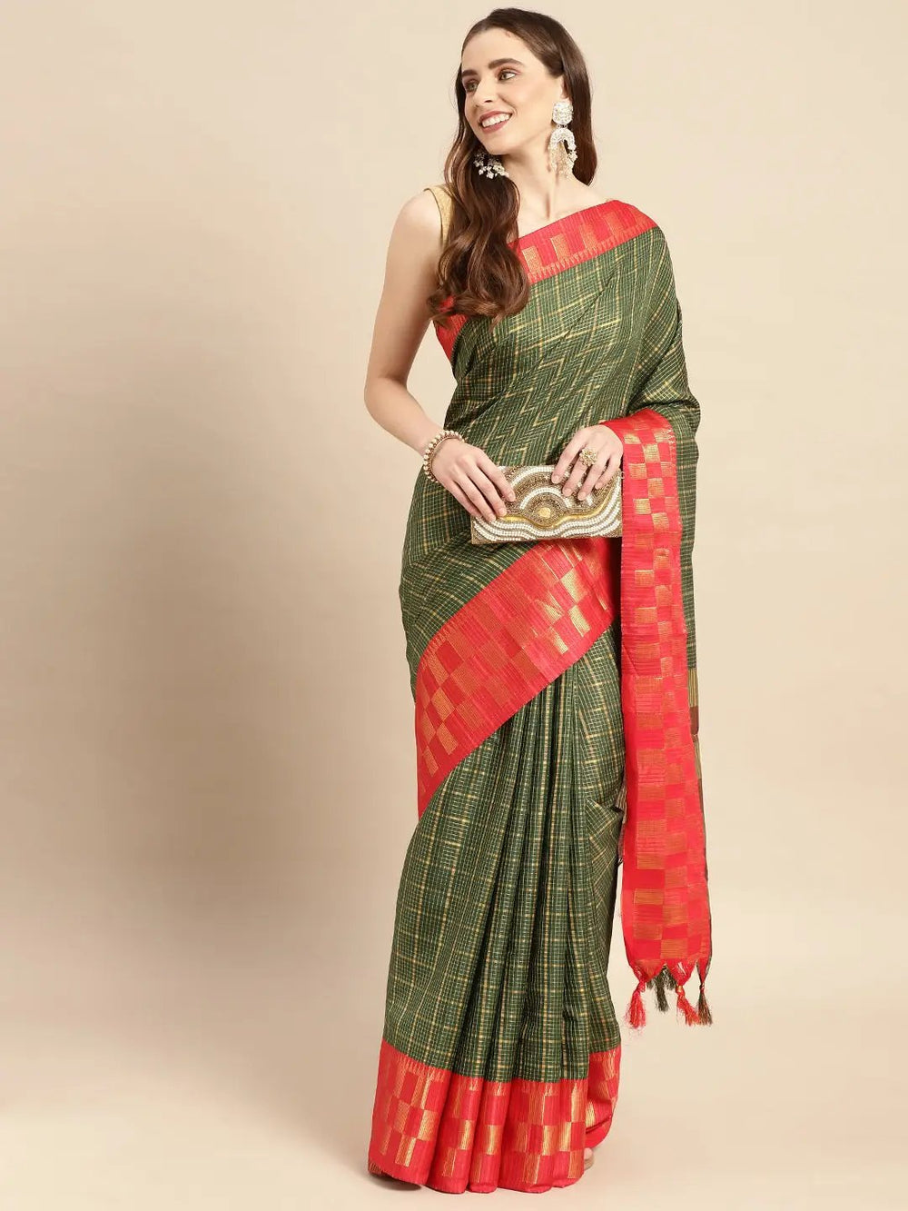  Small Chex Uppada Cotton Silk Saree