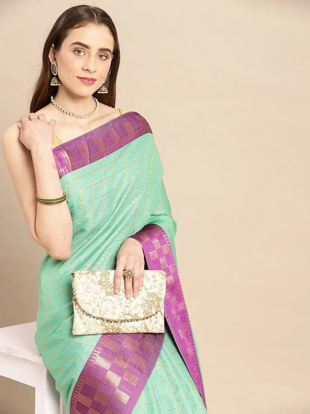  Small Chex Uppada Cotton Silk Saree