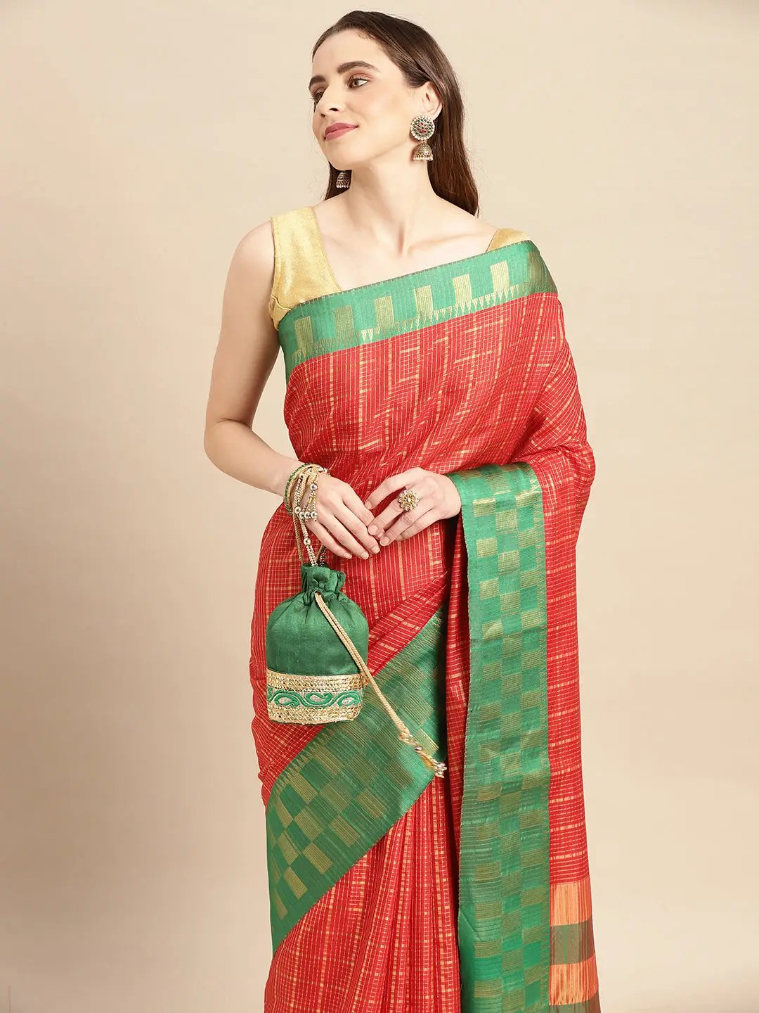  Small Chex Uppada Cotton Silk Saree