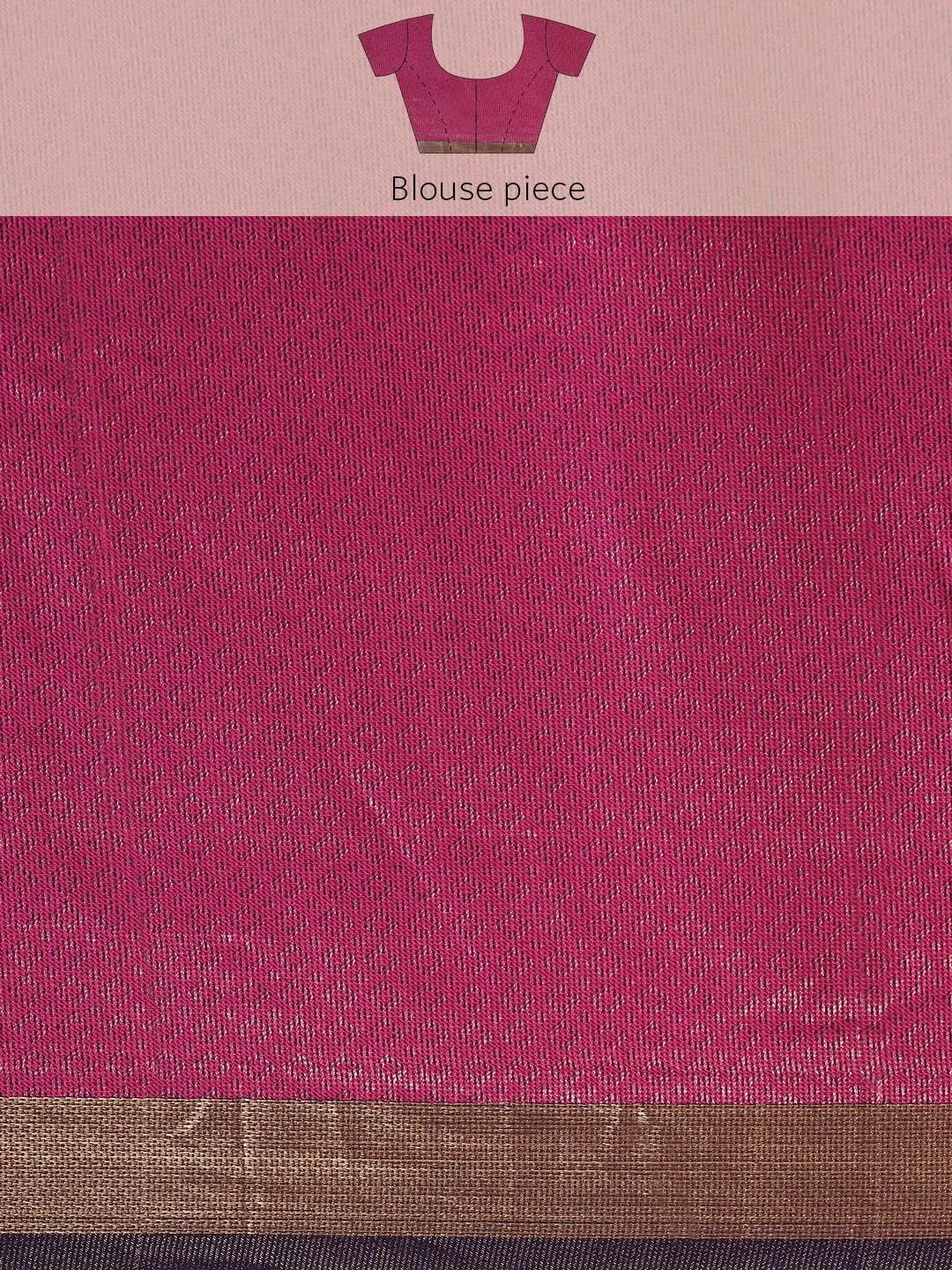 Uppada Cotton Silk Saree With Self Butti