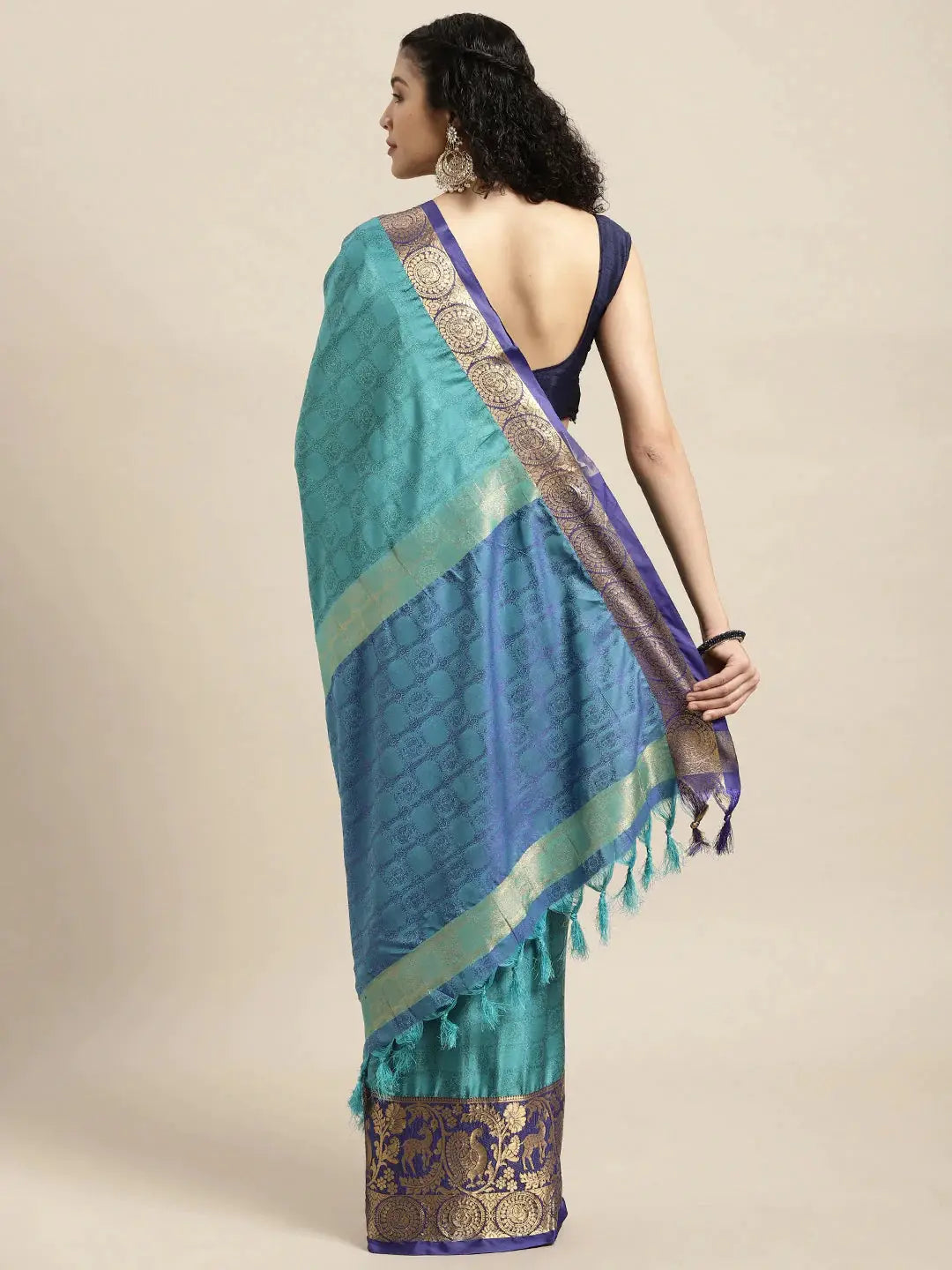 Uppada Cotton Silk Saree With Self Butti