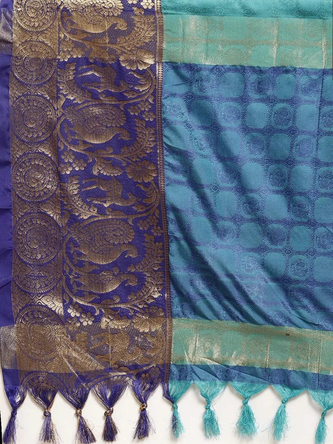 Uppada Cotton Silk Saree With Self Butti