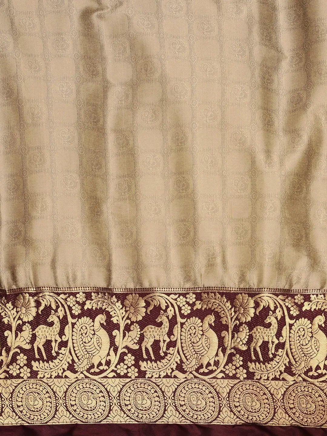 Uppada Cotton Silk Saree With Self Butti