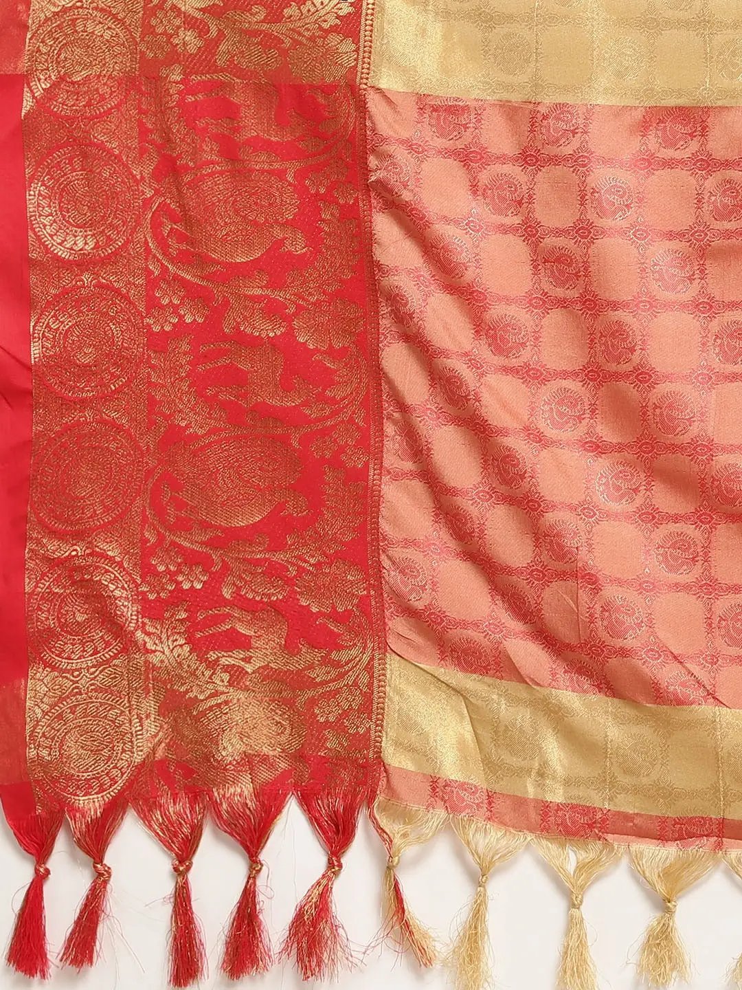 Uppada Cotton Silk Saree With Self Butti