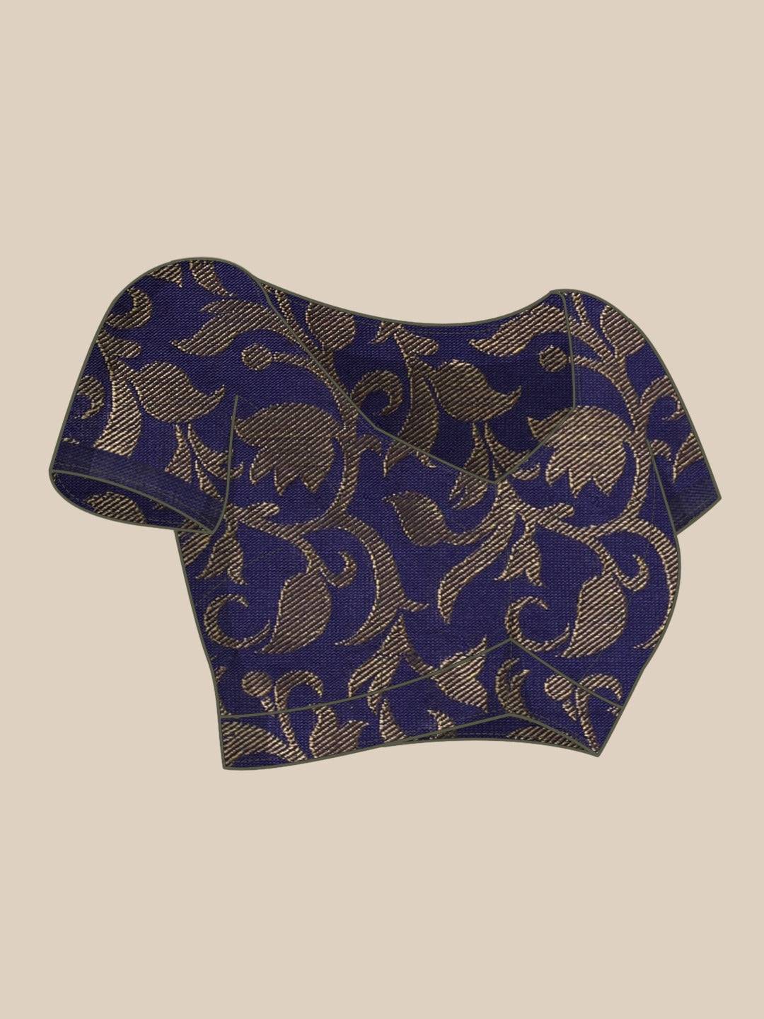 Uppada Cotton Silk Saree With Self Butti
