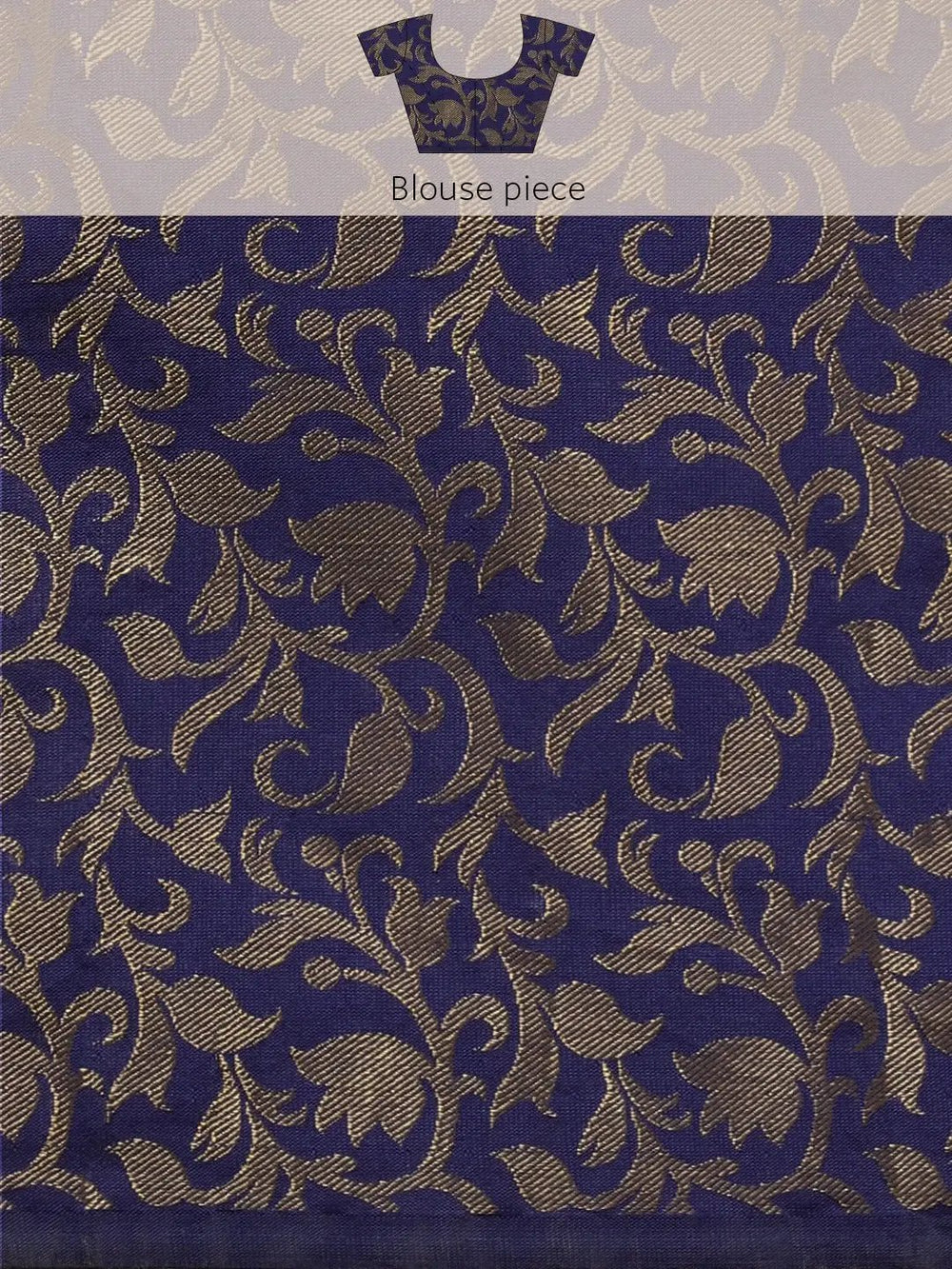 Uppada Cotton Silk Saree With Self Butti