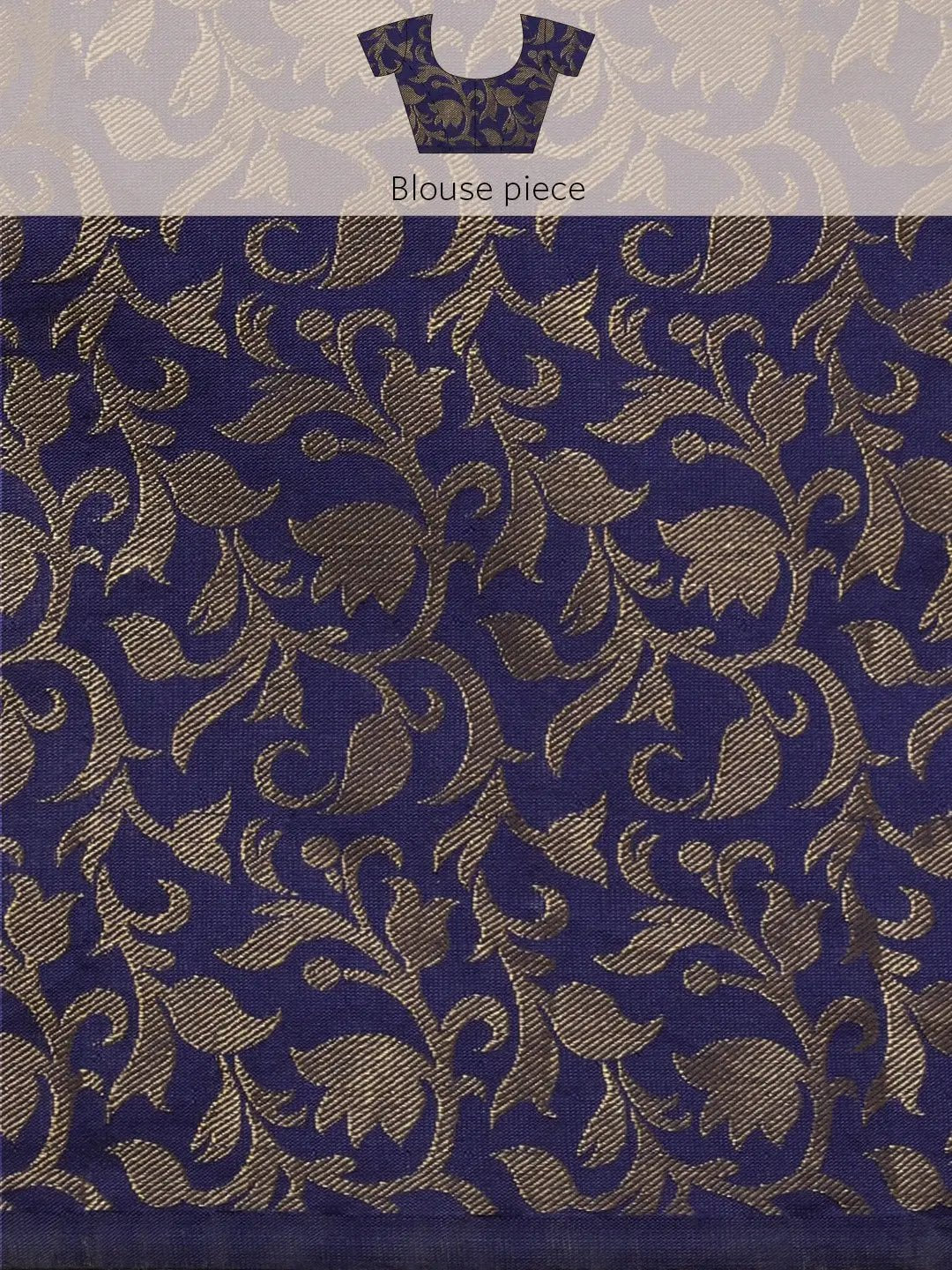 Uppada Cotton Silk Saree With Self Butti