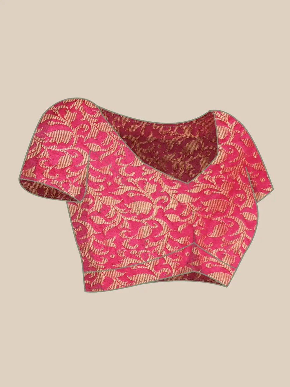 Uppada Cotton Silk Saree With Self Butti