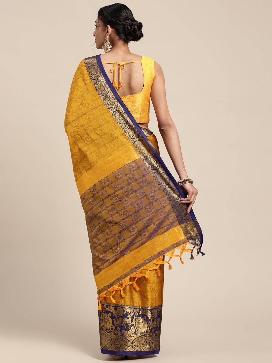 Uppada Cotton Silk Saree With Self Butti