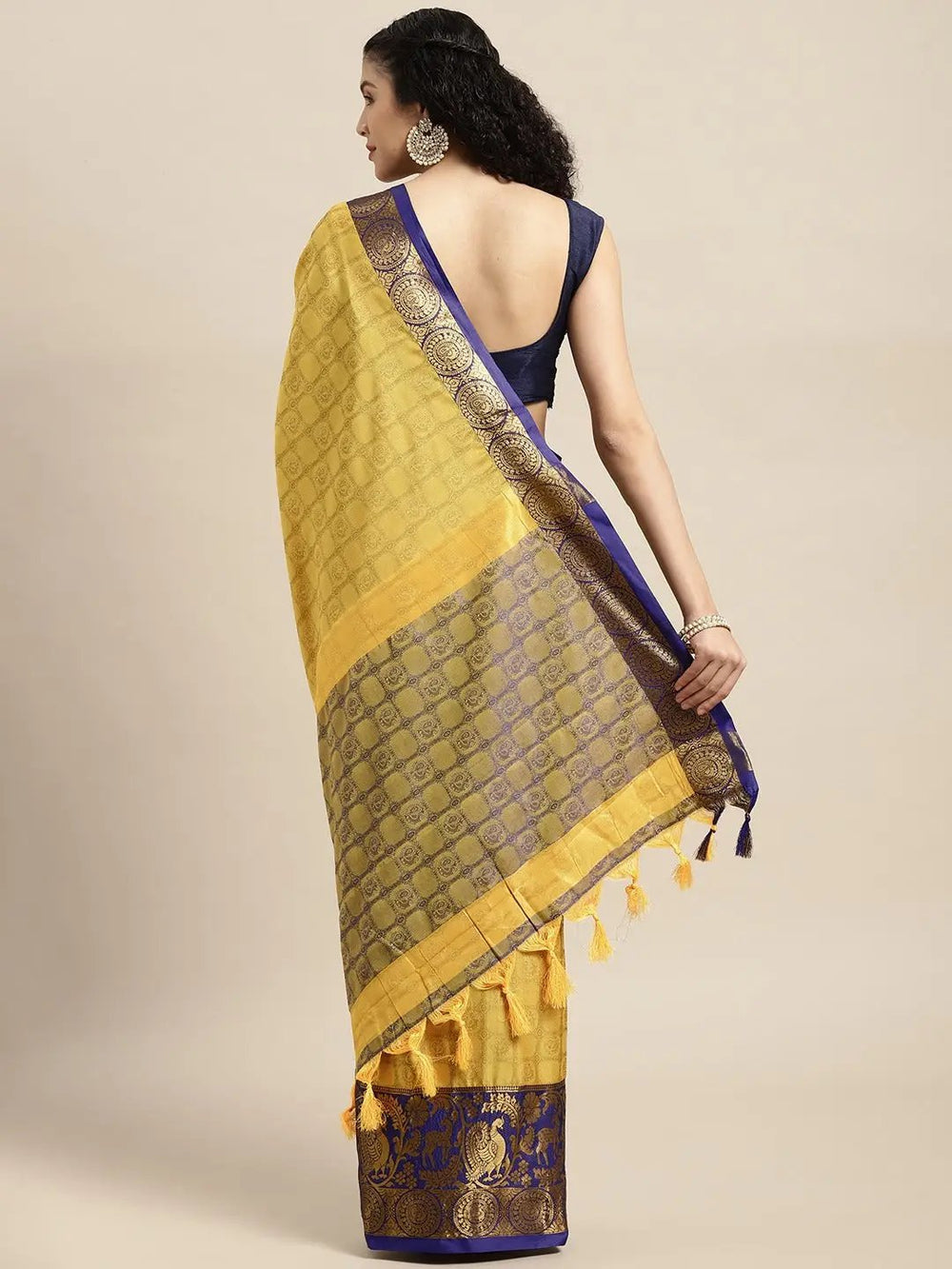 Uppada Cotton Silk Saree With Self Butti