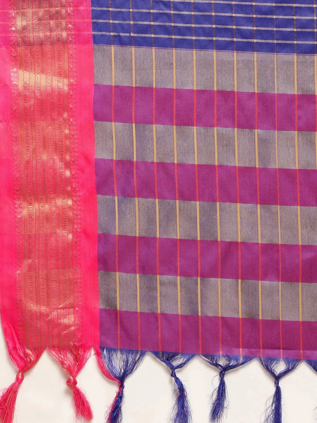 Uppada Cotton Silk Saree With Self Butti
