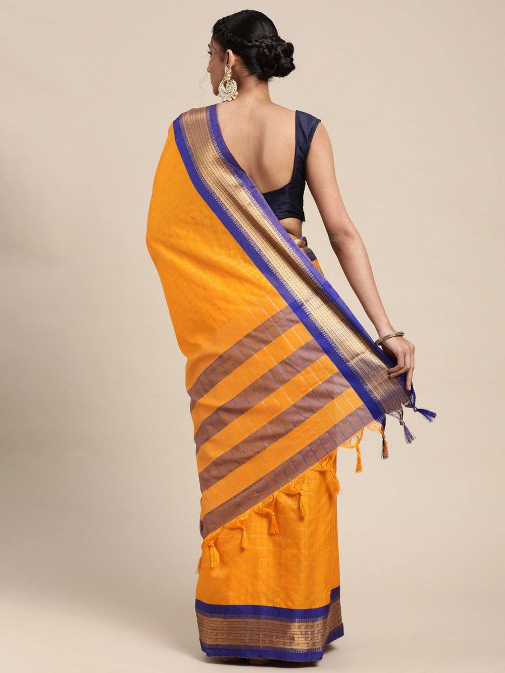 Uppada Cotton Silk Saree With Self Butti