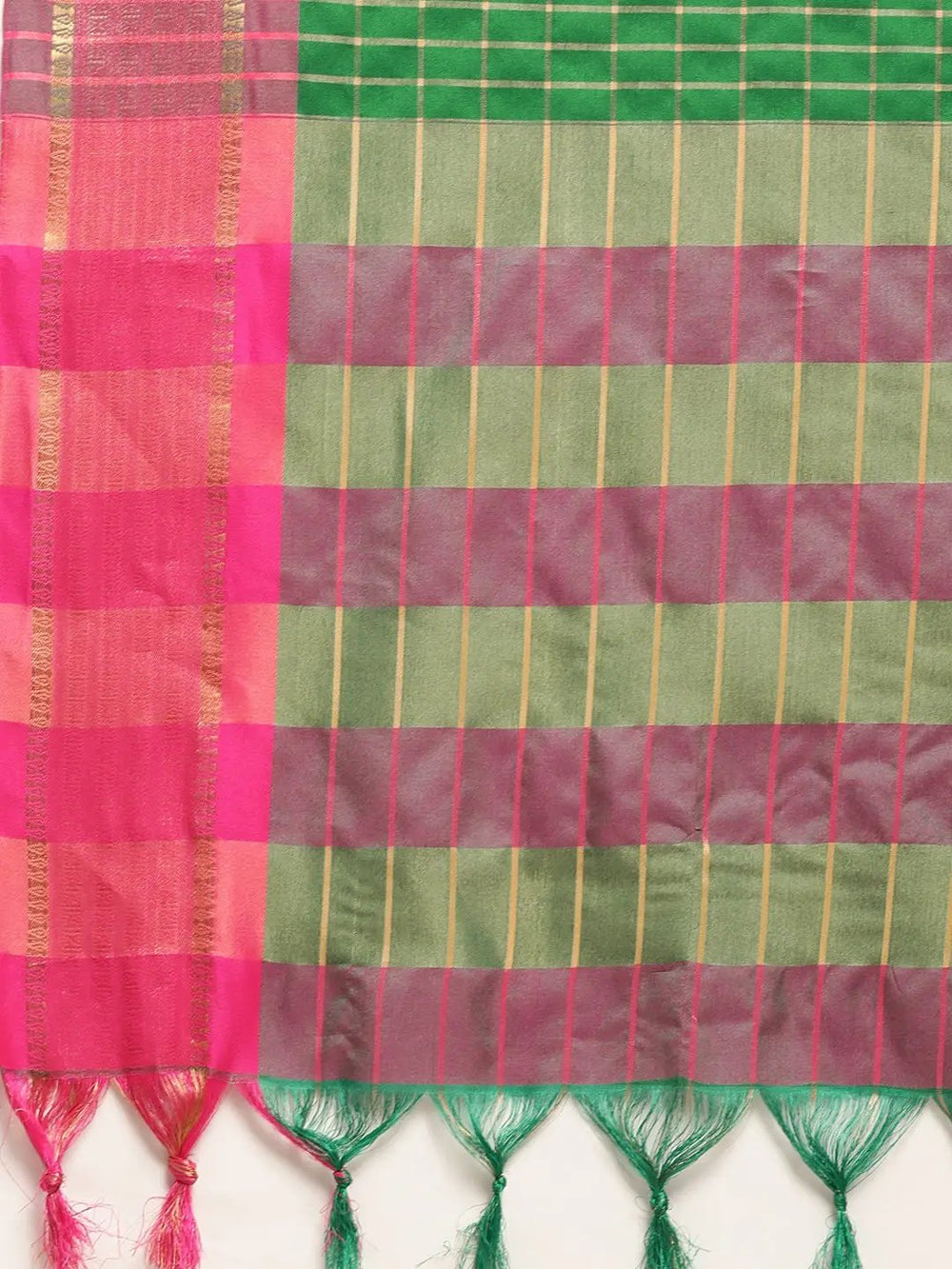 Uppada Cotton Silk Saree With Self Butti