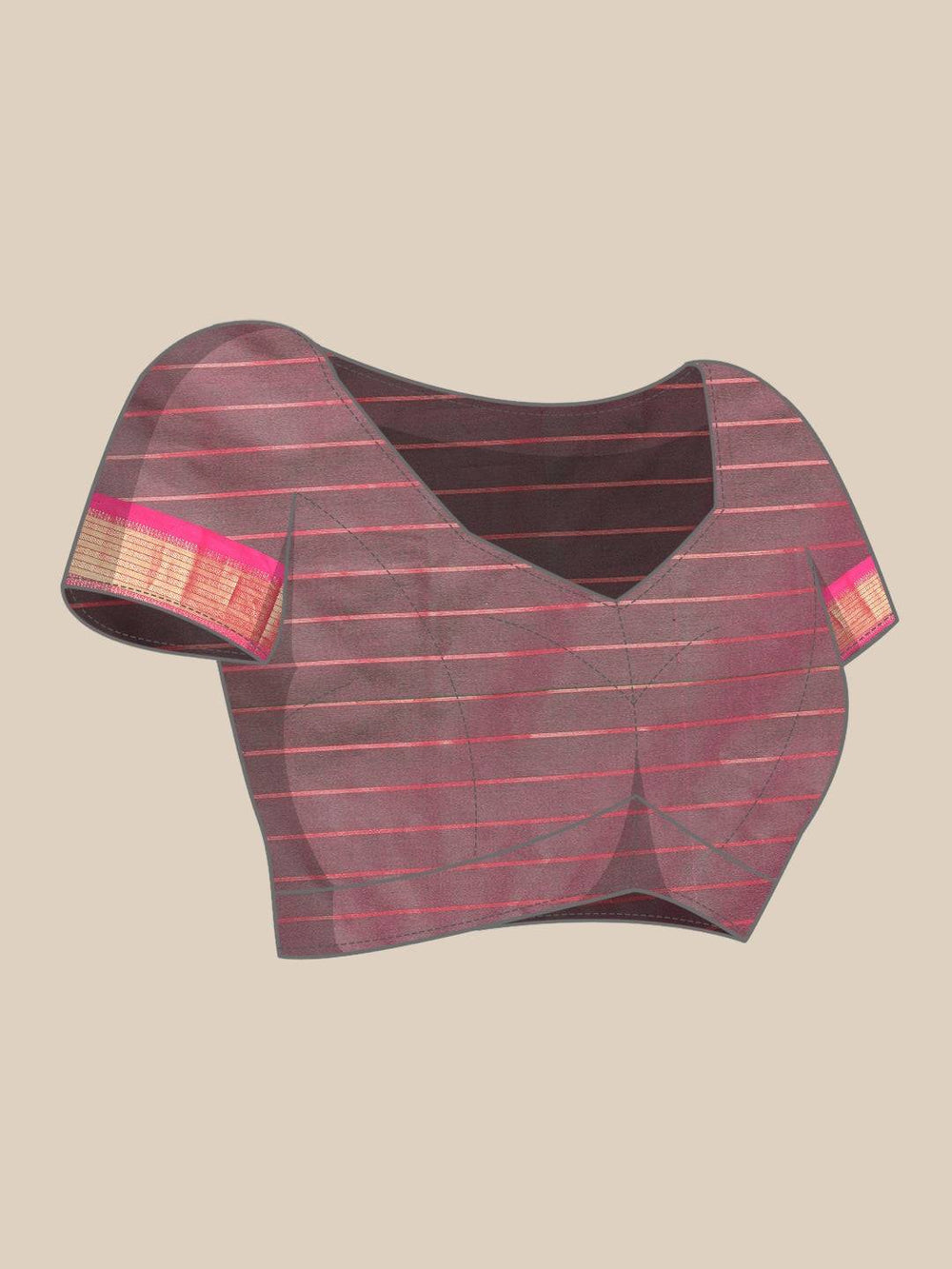 Uppada Cotton Silk Saree With Self Butti
