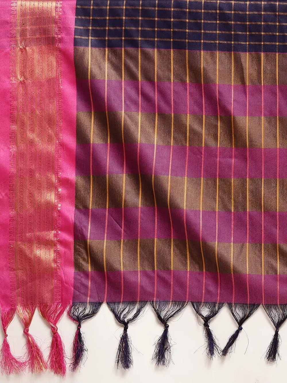 Uppada Cotton Silk Saree With Self Butti