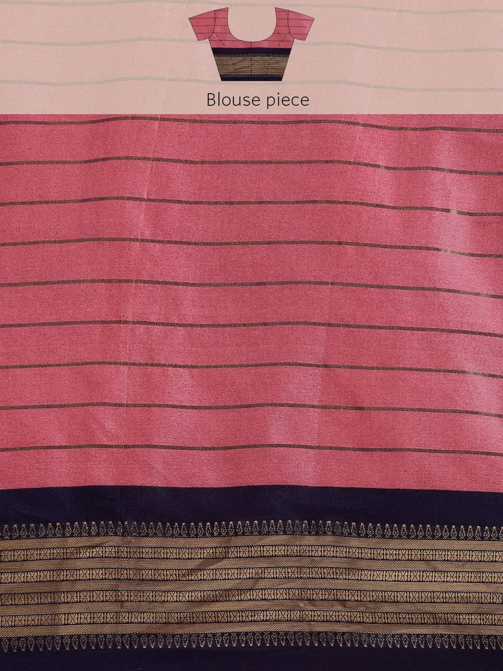 Uppada Cotton Silk Saree With Self Butti