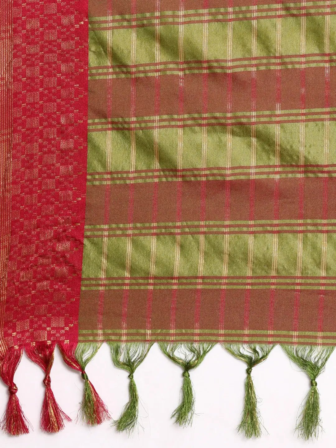   Small Chex Uppada Cotton Silk Saree   collapse