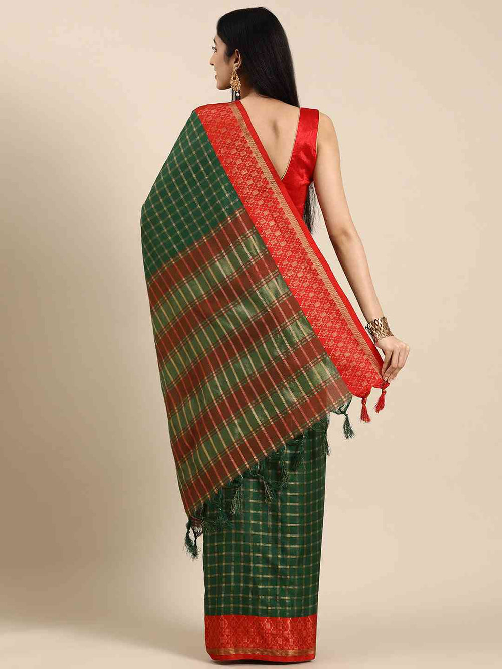  Small Chex Uppada Cotton Silk Saree   collapse