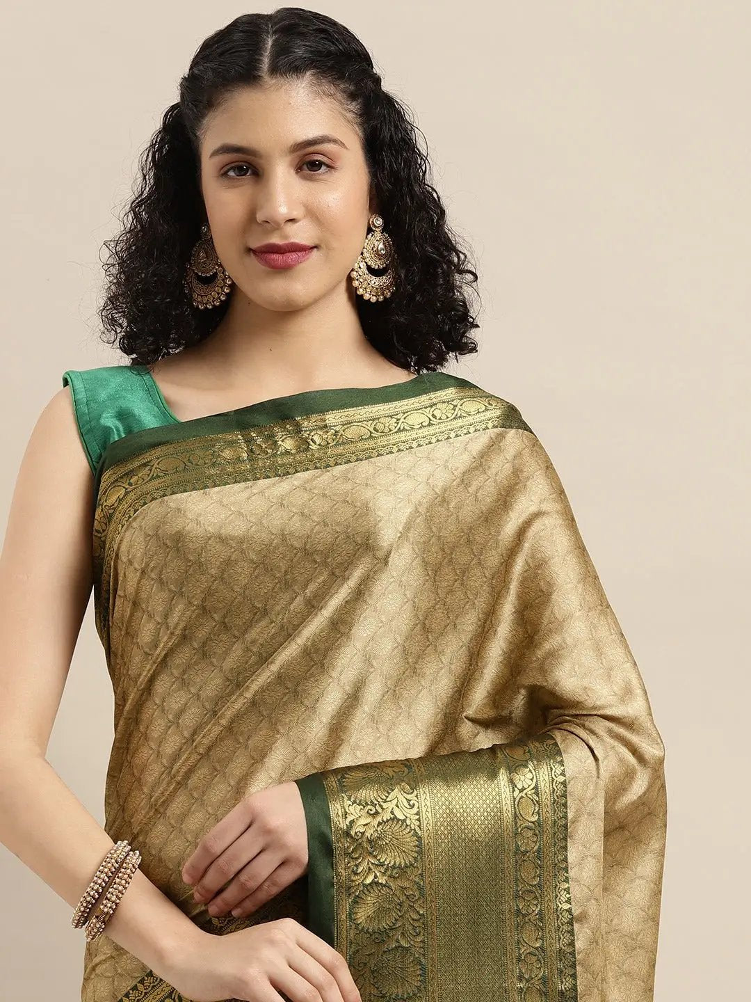 Uppada Cotton Silk Saree With Self Butti