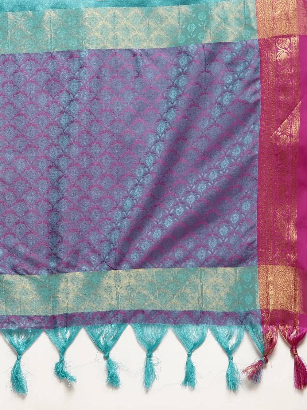 Uppada Cotton Silk Saree With Self Butti