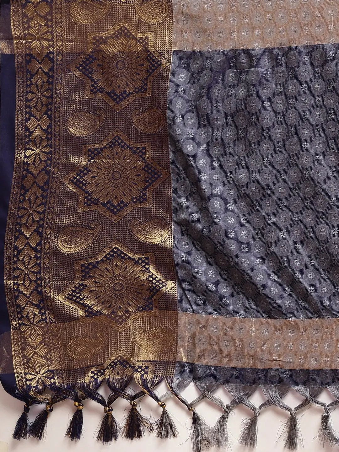 Uppada Cotton Silk Saree With Self Butti
