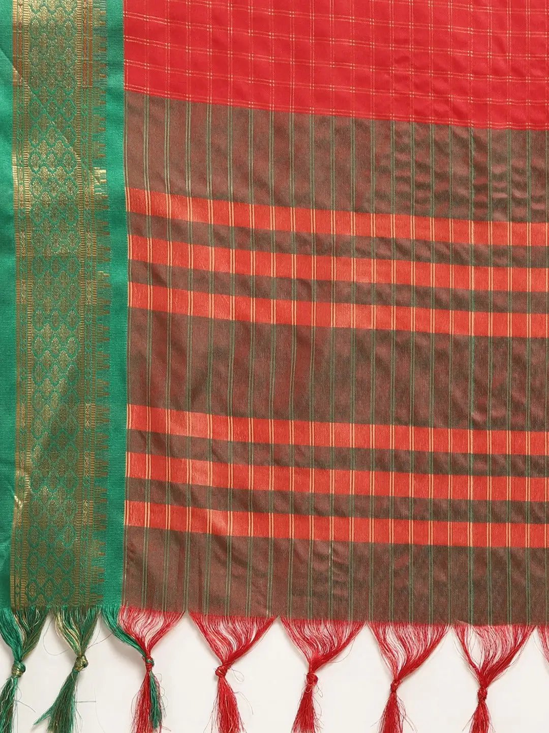 Uppada Cotton Silk Saree With Self Butti