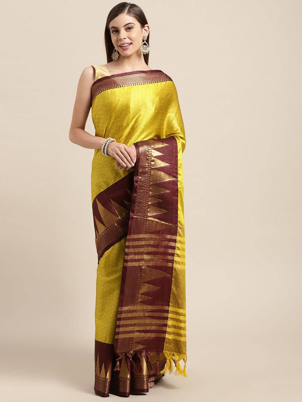 Self Butti Uppada Cotton Silk Saree at Vastranand.