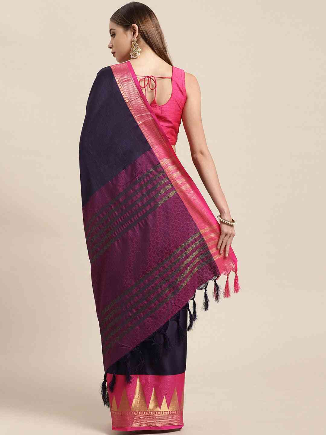 Self Butti Uppada Cotton Silk Saree at Vastranand.