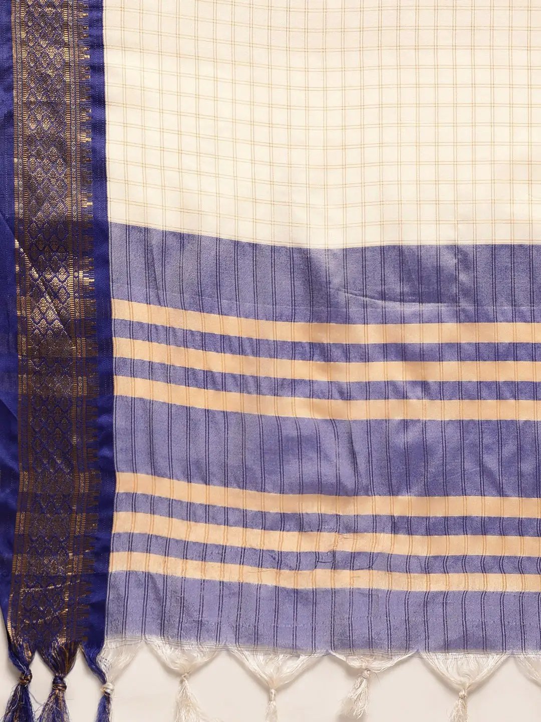 Self Butti Uppada Cotton Silk Saree at Vastranand.