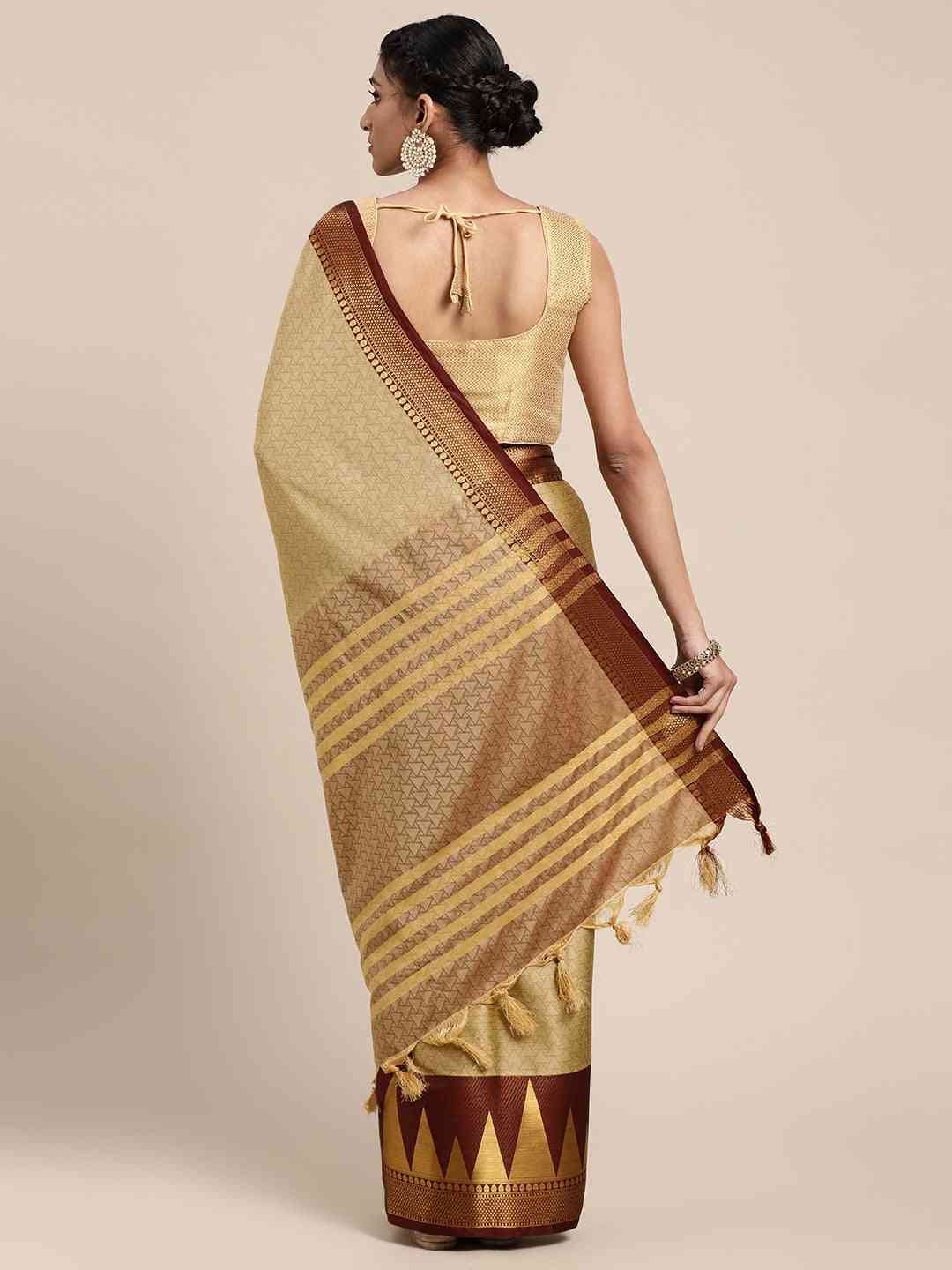 Self Butti Uppada Cotton Silk Saree at Vastranand.